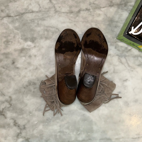 SAM EDELMAN “Louie” Suede Fringe Boots (7.5) - Picture 3 of 3